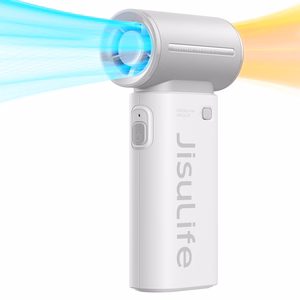 Jisulife Life9 3600 mAh kannettava USB-käsituuletin ja minipuhallin, harmaa