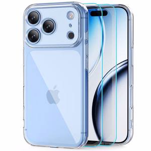 Tech-Protect FlexAir läpinäkyvä suojakuori ja Glass Fit+ karkaistu lasi, 2 kpl, iPhone 18 Pro Max / 17 Pro Max -malleille