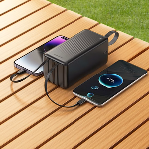 Borofone Power Bank 50000mAh BJ79C Clever - USB - with USB, Type C and Lightning cables black