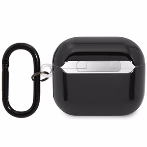 BMW BMA322SWTK -suojakuori AirPods 3. sukupolvelle, musta / musta, monivärisillä viivoilla