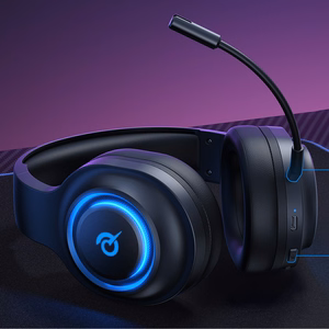 QCY Heroad V200 Tri-Mode Gaming-Kuulokkeet 7.1 Äänellä, 240h Akulla ja Irrotettavalla Mikrofonilla - Musta