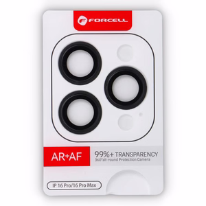 Forcell Premium kameran linssin suojalasi - iPhone 16 Pro / 16 Pro Max musta titaani