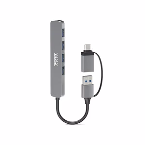 Port Connect 900161 – USB-C/USB-A-keskitin neljällä USB-A 3.0 -portilla, 5Gbps