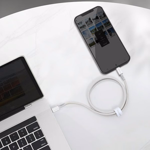 Baseus High Density Braided USB-C - Lightning kaapeli PD 20W 1 m (valkoinen) CATLGD-02