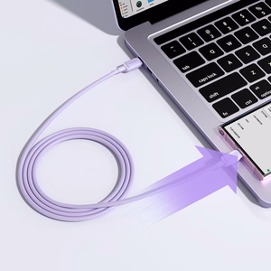 Joyroom Multi-Color Series A14 USB-C / USB-C 100W Kaapeli 1.2m - violetti