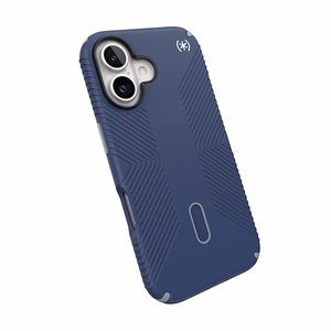 Speck Presidio2 Grip -suojakuori MagSafe- ja ClickLock-tuella iPhone 16:lle, Coastal Blue/Dust Grey