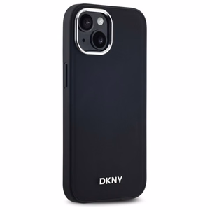 DKNY Plain Logo MagSafe iPhone 14:lle Suojakuori - Musta