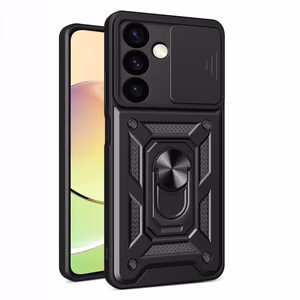 Hybrid Armor Camshield panssarisuojakuori Xiaomi POCO C65 / Redmi 13C:lle kamerasuojalla - musta