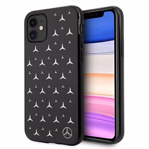 Mercedes Silver Stars kuvio Kotelo iPhone 11 / Xr - musta