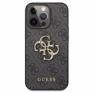Guess GUHCP13L4GMGGR iPhone 13 Pro / 13 6.1" harmaa/harmaa kovakotelo 4G iso metalli logo