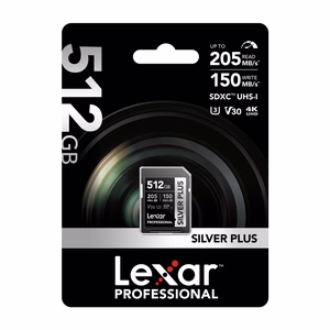 Lexar Professional SILVER PLUS SDXC 512 GB -muistikortti