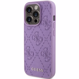 Guess Suojakuori iPhone 15 Pro Max:lle GUHCP15XP4EPMU Quilted 4G Classic - vaalea violetti