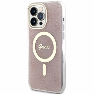 Guess 4G MagSafe suojakuori iPhone 14 Pro Max:lle - vaaleanpunainen