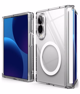 Ringke Fusion Flap Magnetic -suojakuori laitteelle Samsung Galaxy Z Fold 8, MagSafe-yhteensopiva – läpinäkyvä