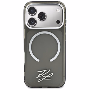 Karl Lagerfeld IML KL Script Logo MagSafe Suojakuori iPhone 17 Pro Maxille - Musta