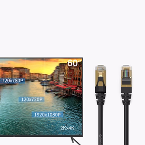 Orico PUG-C7 CAT7 10Gbps RJ45 Ethernet verkkokaapeli internet LAN pyöreä 1m - musta