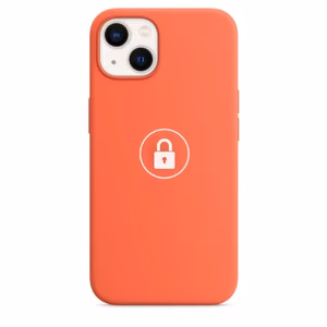 Puhelimen suojakuori Silicone Case v2 iPhone 13:lle, Nectarine, pakkauksessa