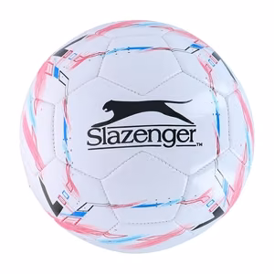 Slazenger-jalkapallo, koko 5, valkoinen / vaaleanpunainen