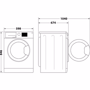 Whirlpool WP C10X WBS EE -vapaasti seisova edestä täytettävä kuivausrumpu, 10 kg, valkoinen