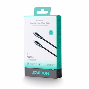 Joyroom Pioneer Series SA31-CC5 USB-C / USB-C 240W Kaapeli 1,2 m - musta