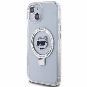 Karl Lagerfeld KLHMP15SHMRSCHH iPhone 15 6.1" white/white hardcase Ring Stand Choupette Head MagSafe