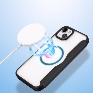 DUX DUCIS lompakkokuori SKIN X PRO MagSafe-yhteensopiva iPhone 15 Plus:lle - musta