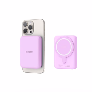 Tech-Protect LifeMag MagSafe PB11 10000mAh Power Bank - vaaleanpunainen