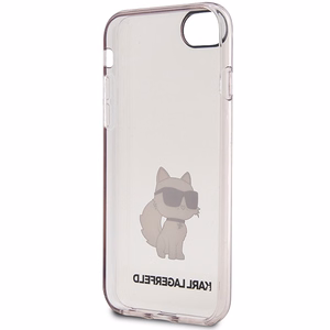 Karl Lagerfeld KLHCI8HNCHTCP vaaleanpunainen kova suojakuori iPhone 7/8/ SE 2020 / SE 2022 Ikonik Choupette