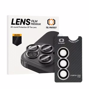 Karkaistu lasi Tel Protect 3D Lens Aramid Series kameralle Samsung Galaxy S25:lle (linssiä 3 kpl)