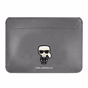 Karl Lagerfeld Saffiano Ikonik Karl suojakuori 13-14 tuuman kannettavalle - hopeinen