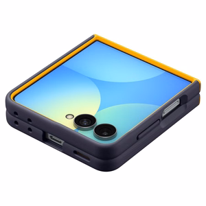 Spigen Nano Pop MagSafe case for Samsung Galaxy Z Flip8 – navy blue and yellow