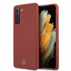 Mercedes Silikoni Line kotelo Samsung Galaxy S21 - punainen