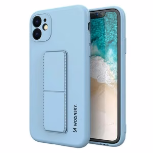 Wozinsky Kickstand Case silikoninen suojakuori jalustalla Xiaomi Redmi 10X 4G / Xiaomi Redmi Note 9 vaaleansininen