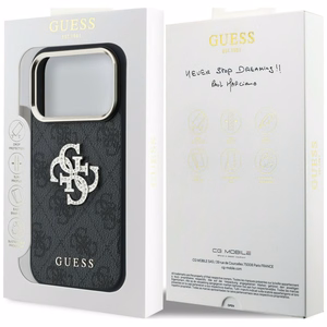 Guess 4G & Big Strass Logo -suojakuori laitteelle iPhone 18 Pro / 17 Pro – musta