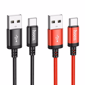 Kaapeli USB-A - USB-C Hoco 3A 1 m X89 musta