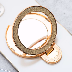 Puhelinteline CIRCLE MIRROR - tarrakiinnitys - kultainen