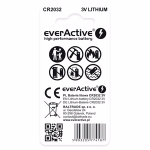 Litiumparistot everActive CR2032 - läpipainopakkaus 2 kpl