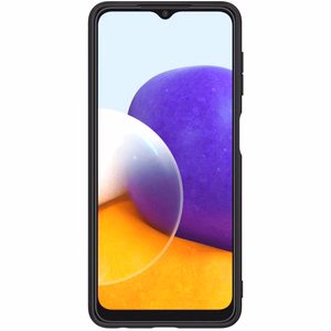 Nillkin Textured Case kestävä vahvistettu kotelo geelirunko ja nylon takaisin Samsung Galaxy A22 4G musta