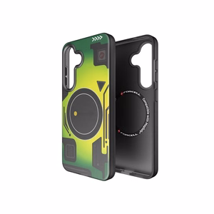 Suojakuori Samsung S25:lle Forcell F-Protect Levels Dual Layer 4D MagSafe-yhteensopiva Military Drop-Test cyber green