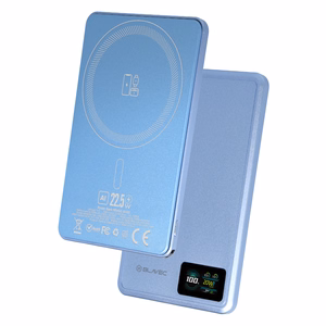 Blavec BJ-03 5000 mAh erittäin ohut magneettinen MagSafe-varavirtalähde, 7,8 mm, USB-C, 22,5 W, 3-in-1 (PBBJ03-MC5LB) (väri: vaaleansininen; alumiinirunko)