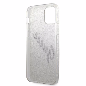 Guess GUHCP12LPCUGLSGO iPhone 12 Pro Max 6.7" kultainen/kultainen kovakotelo Glitter Gradientti Script