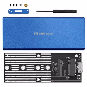 Qoltec 51832 M.2 SSD Kotelo SATA NGFF USB 3.0 5Gb/s 2TB Sininen