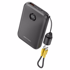Vention 10000mAh varavirtalähde 2xUSB-C 1xUSB-A 22,5W musta