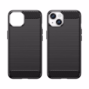 Carbon Kotelo iPhone 14 Plus joustava geeli takakuori musta