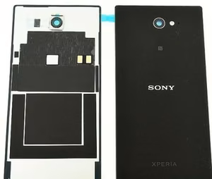 Takakansi Sony D2303 Xperia M2 musta alkuperäinen (käytetty Grade B)