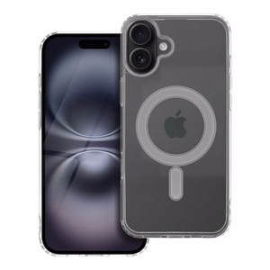 Case for iPhone 16 PLUS Clear Mag Cover compatible with MagSafe transparent