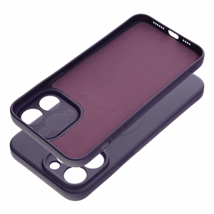 Case for iPhone 14 PRO MAX Silicone Mag Cover compatible with MagSafe (camera protection) dark purple