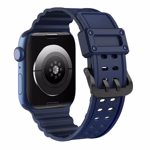 Triple Protection Hihna Apple Watch 38 / 40 / 41 mm ranneke - laivastonsininen