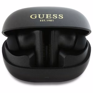 Guess Bluetooth kuulokkeet GUTWST88MCTGK TWS + telakka-asema musta/musta Capsule Printed Logo