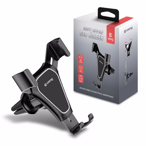 Crong Gravity Auto-Clip painovoimatoiminen autopuhelinpidike 4.7–6.5" puhelimille, musta